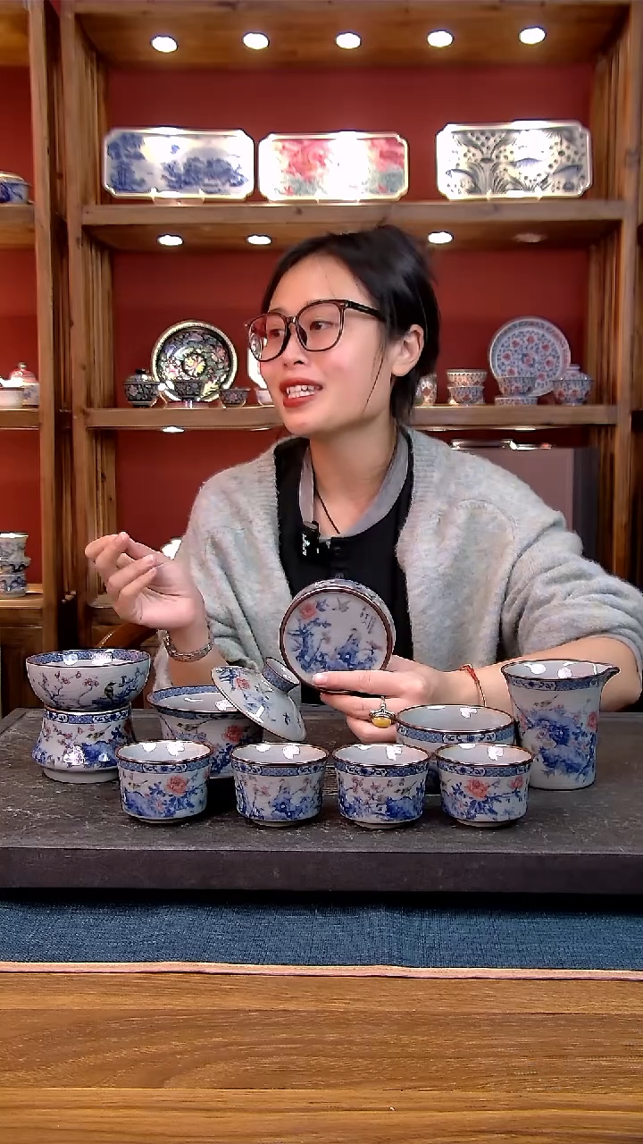 简装家用款9件套 老陶泥开片纹陶瓷茶具