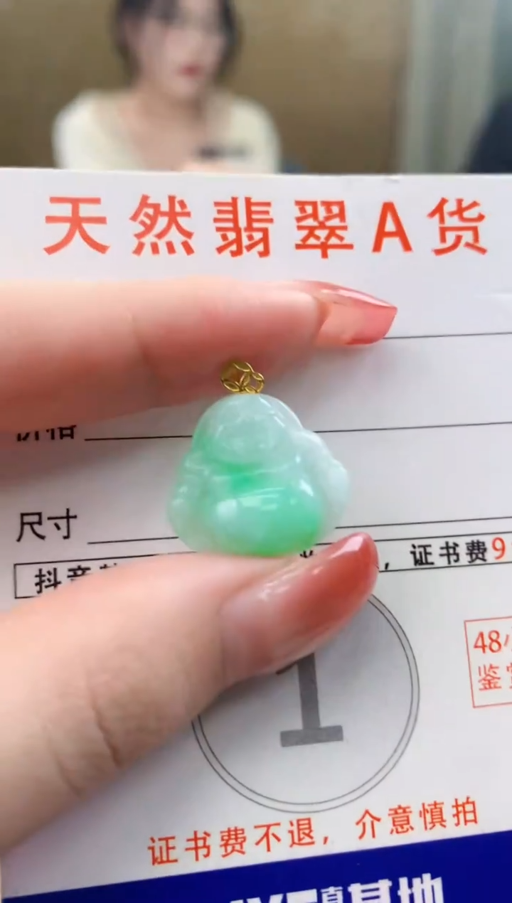 颈饰未镶嵌翡翠天然A货翡翠挂件