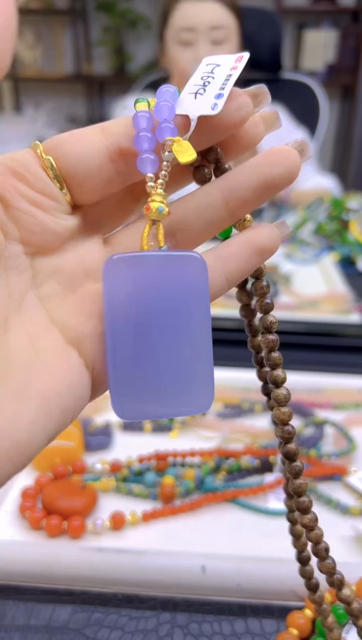 和田玉未镶嵌毛衣链DIY款M694