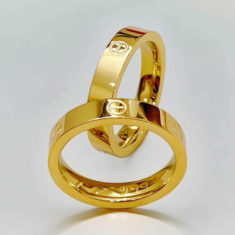 钛钢戒指 搞定一字戒子女情侣对戒