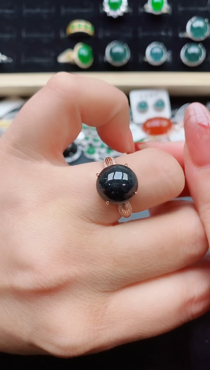 【闪购商品】翡翠戒指银S925镶嵌321321