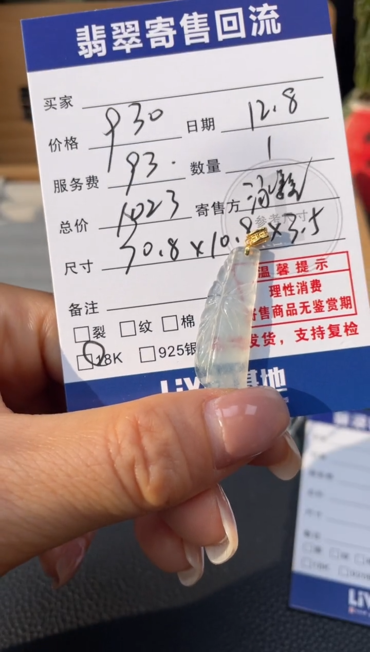 颈饰18K金镶嵌翡翠10151592