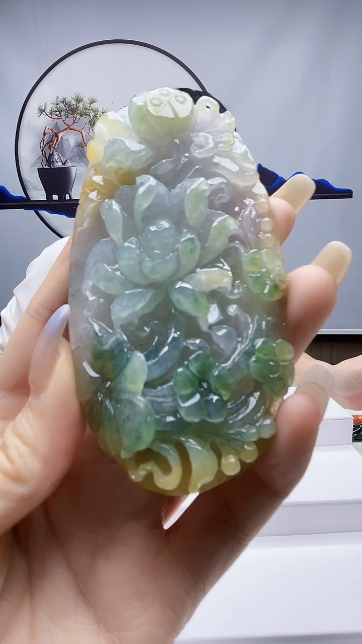 未镶嵌定制翡翠毛货挂件54