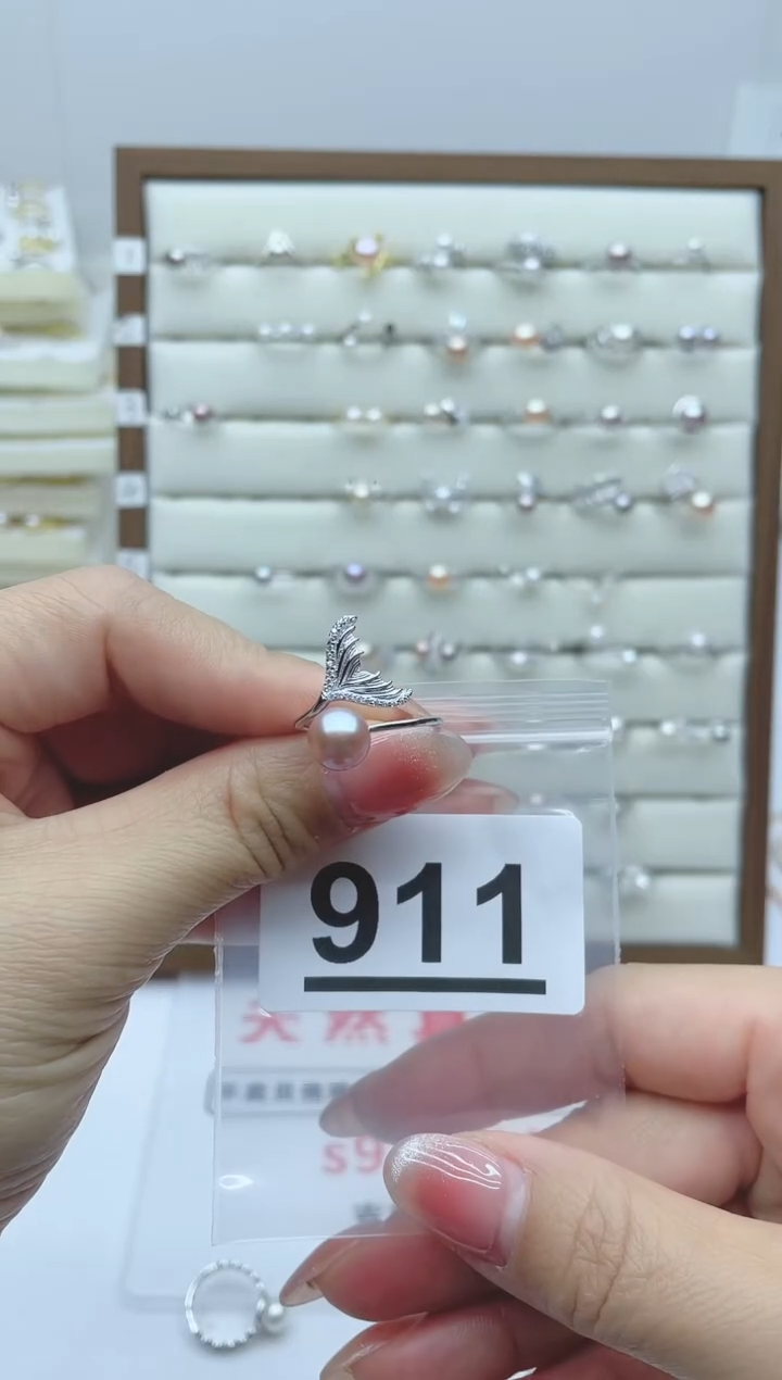 【闪购商品】淡水珍珠珠宝奇石银S925镶嵌911