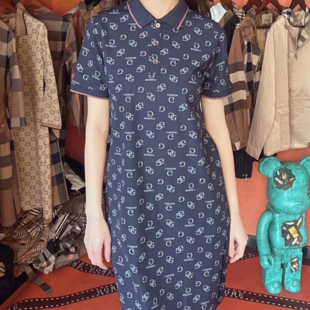 957-经典印花连衣裙