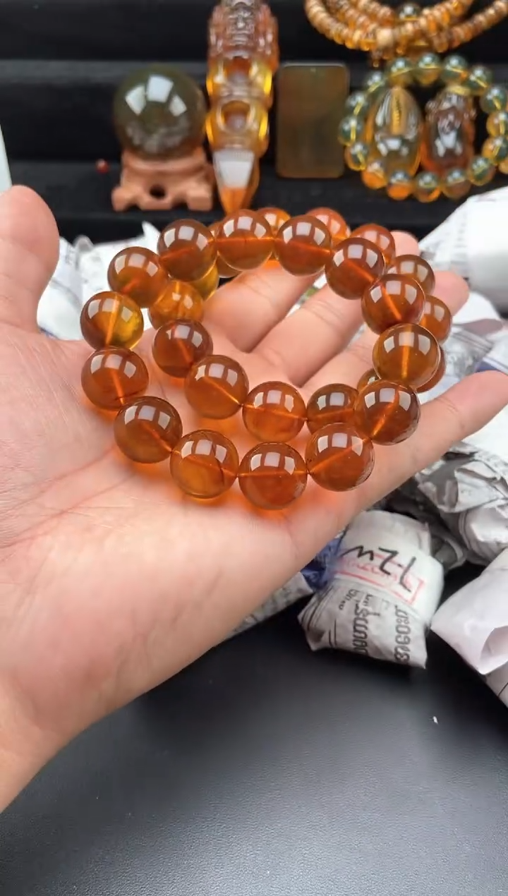 【闪购商品】琥珀手链未镶嵌灵草珀手串【多样性发货其中一】