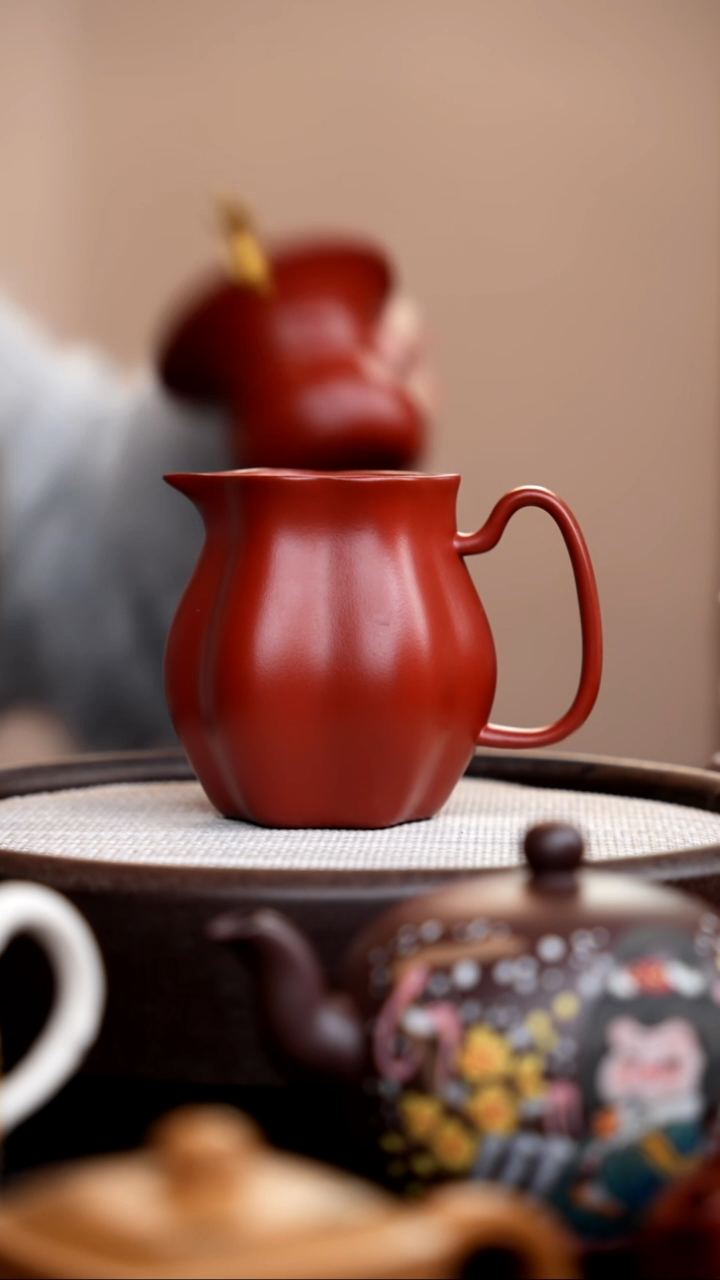 茶壶紫砂朱泥钱袋公道杯