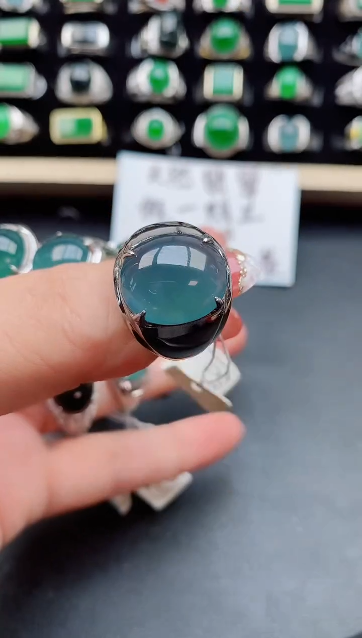 【闪购商品】翡翠戒指银S925镶嵌21212