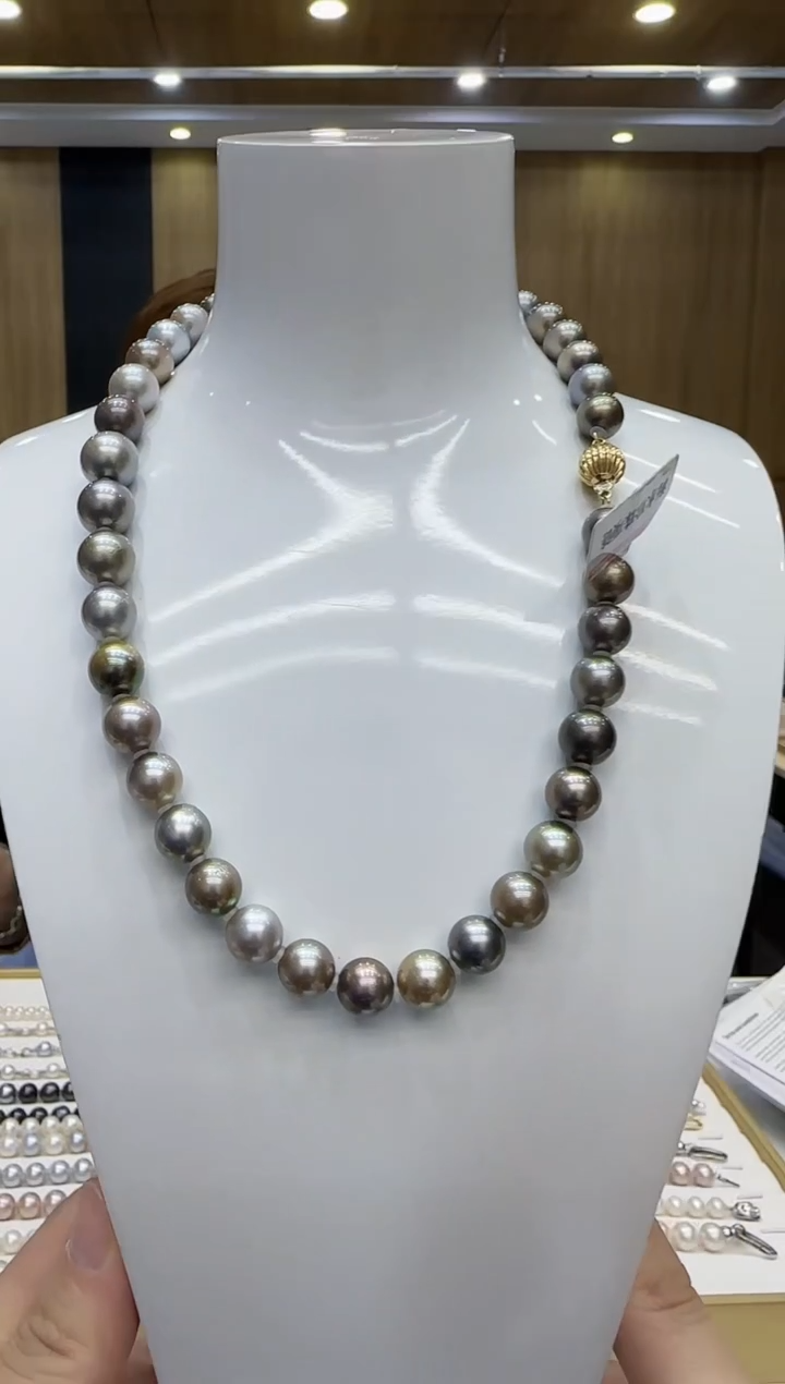 【闪购商品】海水珍珠颈饰未镶嵌【华珍珠宝】莫兰迪大溪地珍珠项链