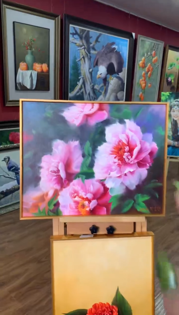 油画纯手绘油画 带装裱 43*54cm