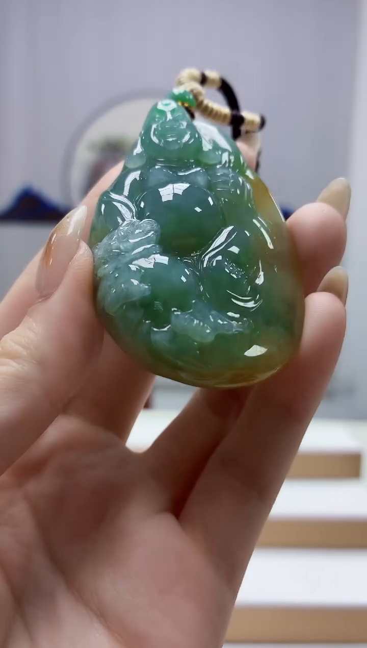 未镶嵌定制翡翠4898jw-毛货挂件187