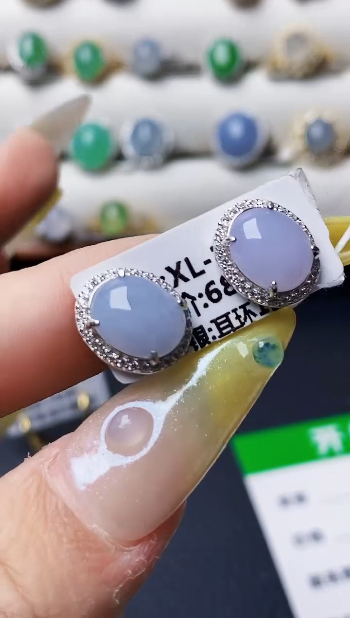 银S925镶嵌戒指翡翠0018