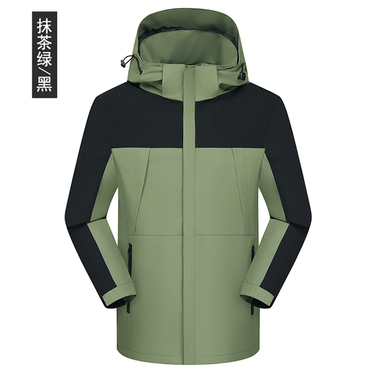 新款男士防风可拆卸秋冬户外冲锋衣休闲时尚外套登山服情侣外套