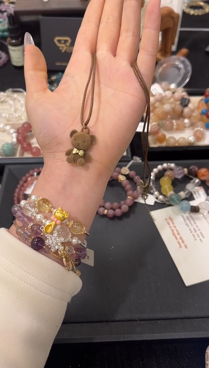 未镶嵌手链水晶小熊同款设计款项链