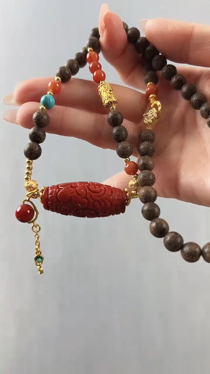 颈饰未镶嵌翡翠天珠