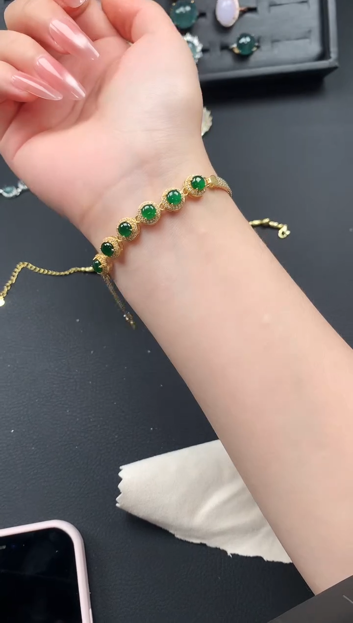 【闪购商品】翡翠戒指银S925镶嵌52141