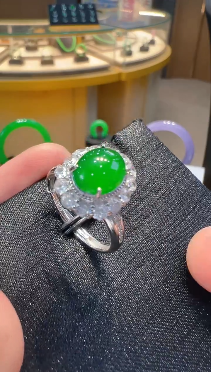 【闪购商品】翡翠戒指银S925镶嵌多样性发货一件