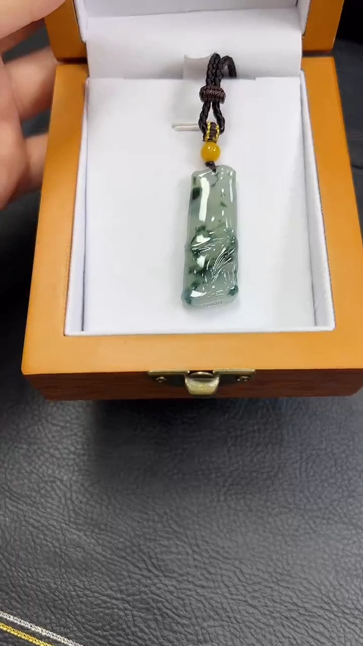 未镶嵌挂件翡翠竹节