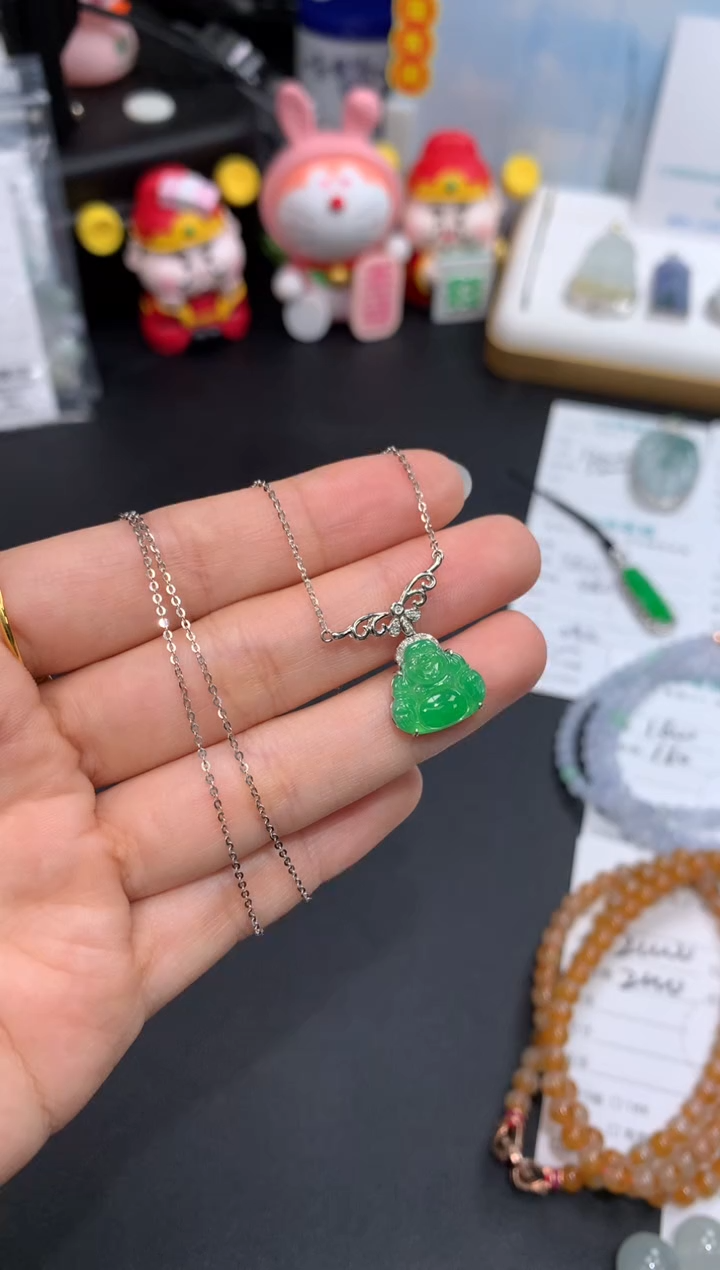 定制翡翠18K金镶嵌模式推广期48小时鉴赏期