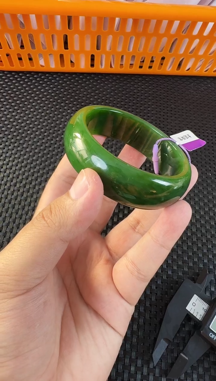 【闪购商品】和田玉（碧玉）手镯未镶嵌约59.5MM