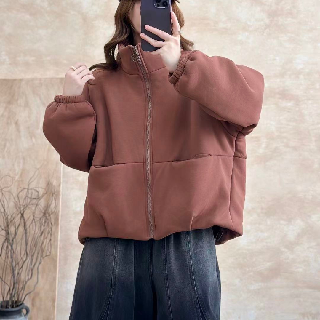 18808新款秋冬加厚棉服休闲减龄百搭