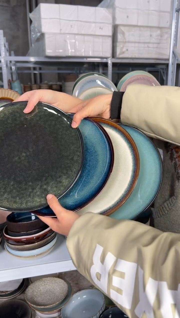 陶瓷外贸尾货瑕疵满20包邮X4大盘