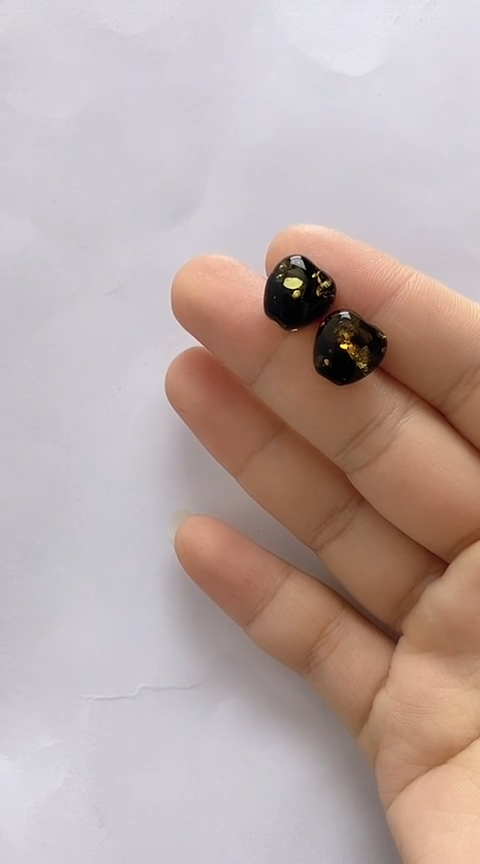 【闪购商品】琥珀裸石银S925镶嵌琥珀耳钉