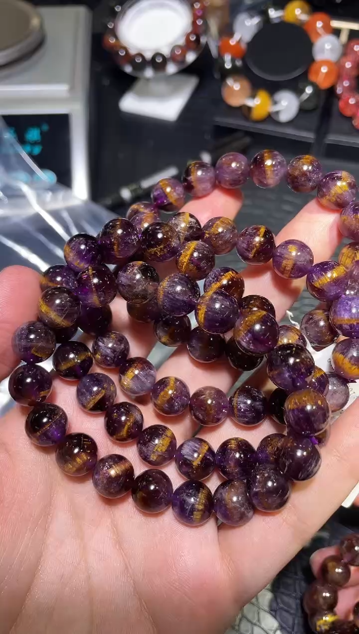 【闪购商品】水晶手链未镶嵌紫钛单圈A11（多样性发其一）