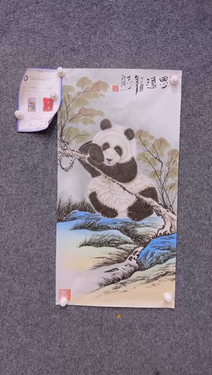 【闪购商品】国画2.2展馆-郑志宗三尺-熊猫13
