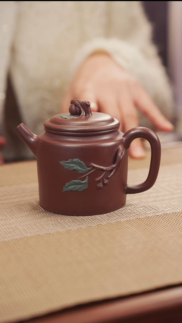 原矿老紫泥事事如意紫砂壶9