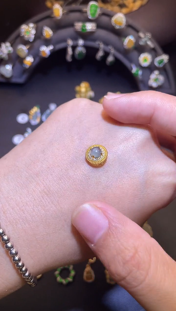 吊坠(不含链)银S925镶嵌翡翠1