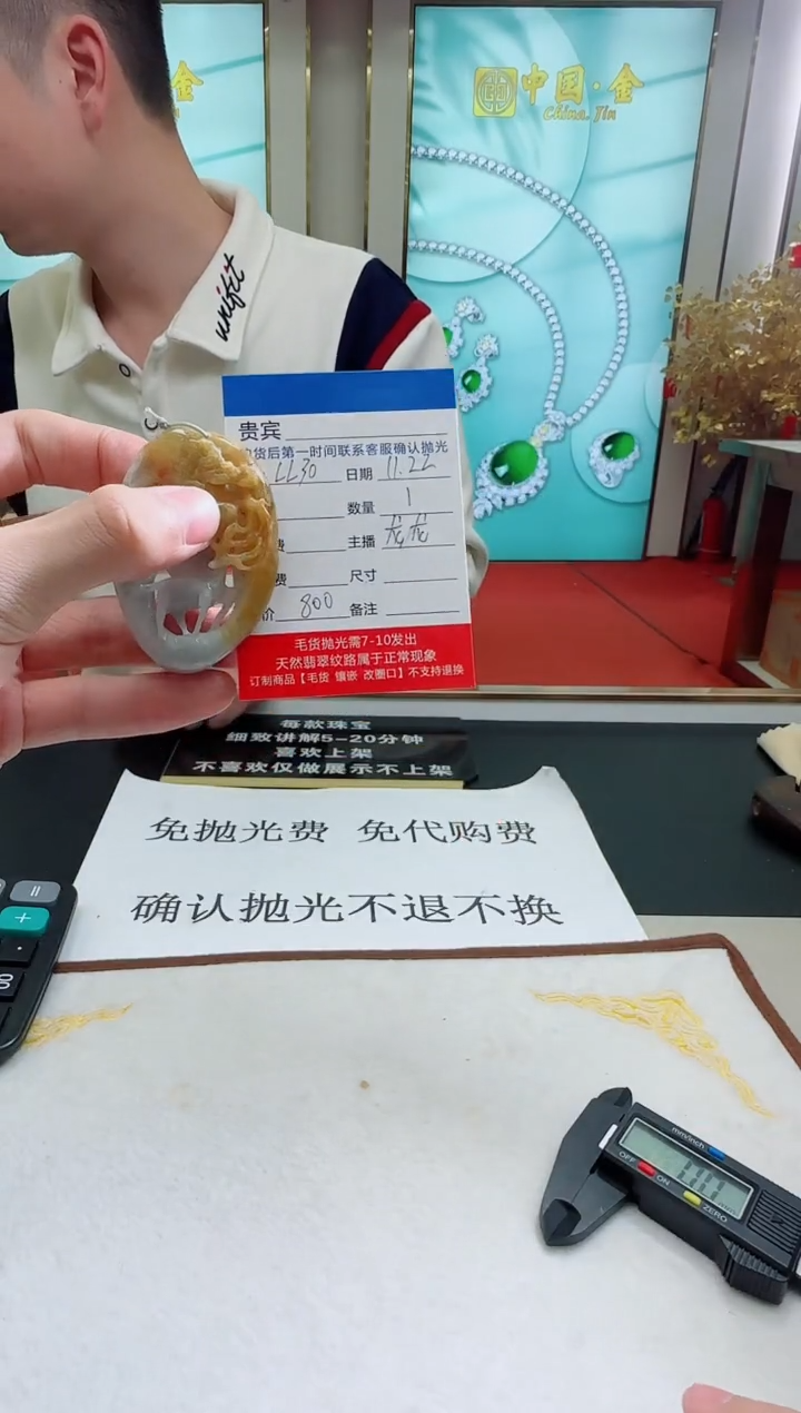 未镶嵌定制翡翠LL30翡翠吊坠-多样性发其一