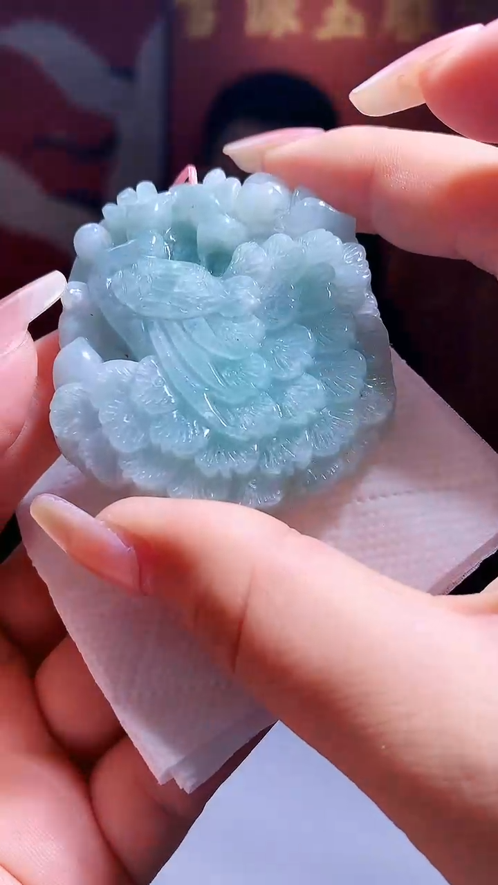 【闪购商品】定制翡翠未镶嵌1072xx-毛货挂件46