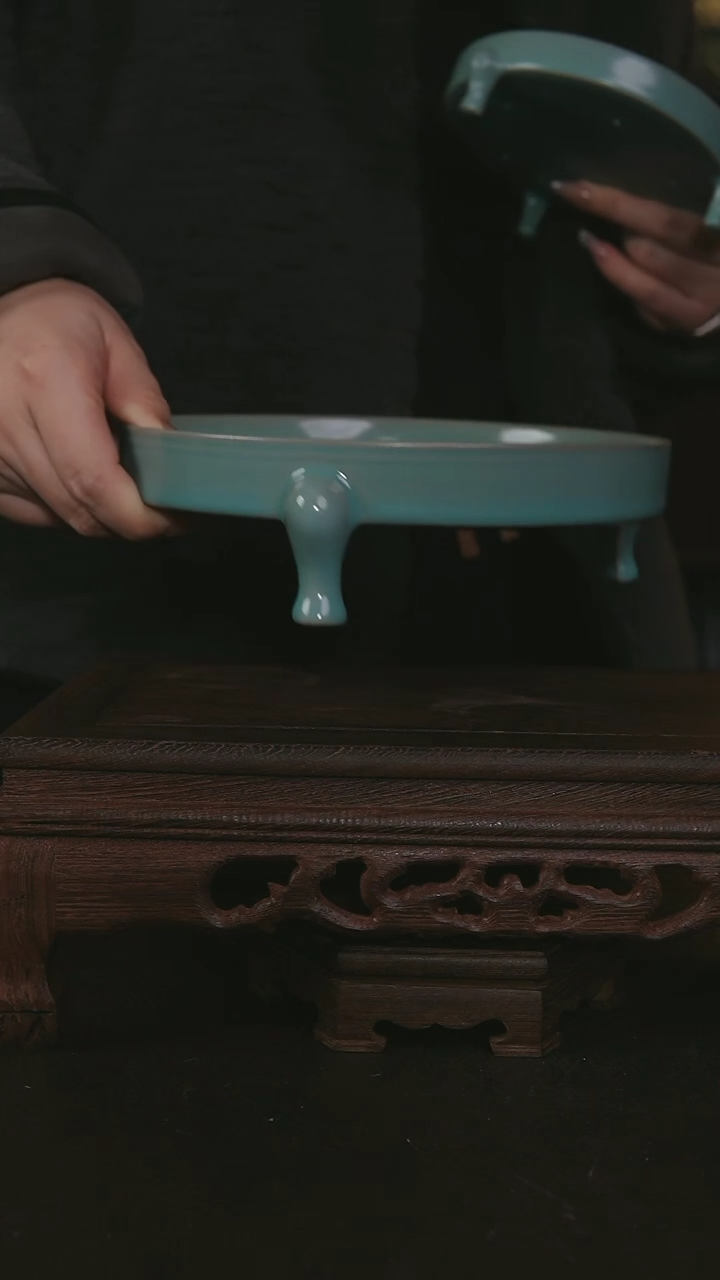 【闪购商品】其他仿古手工三足承盘 59号 微瑕