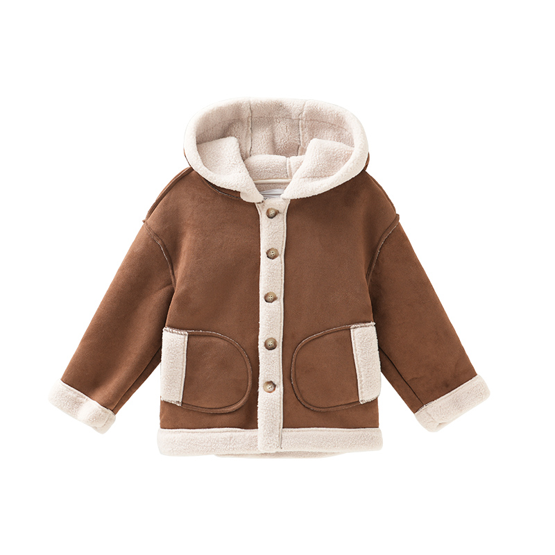 MOMOCO/玛米玛卡男童加绒外套中小童皮毛一体外套75410120004