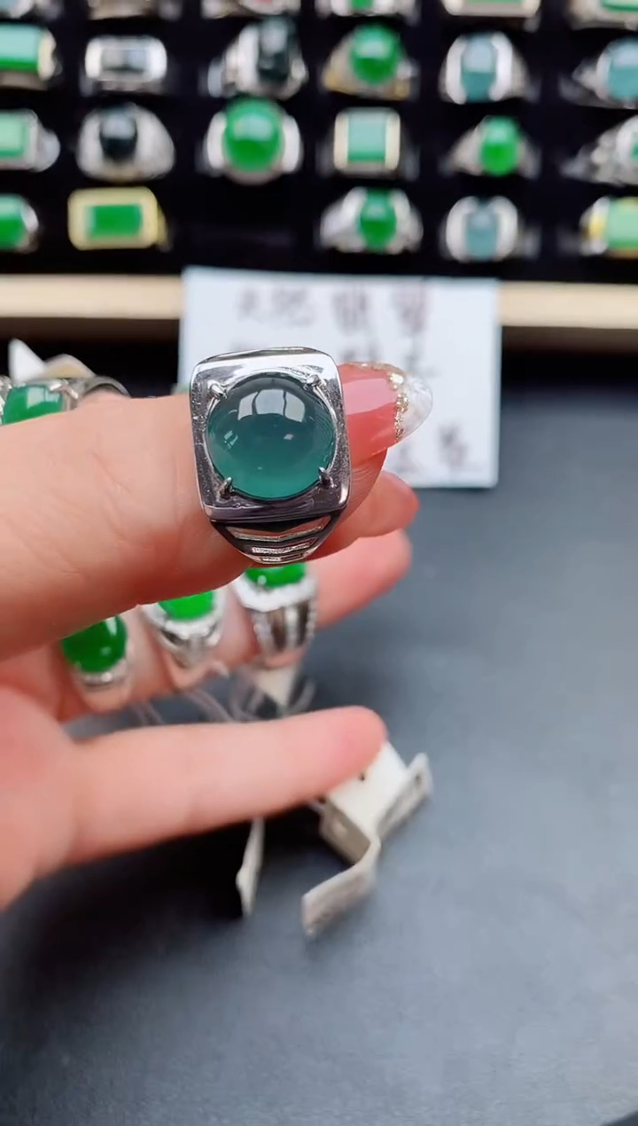 【闪购商品】翡翠戒指银S925镶嵌121212