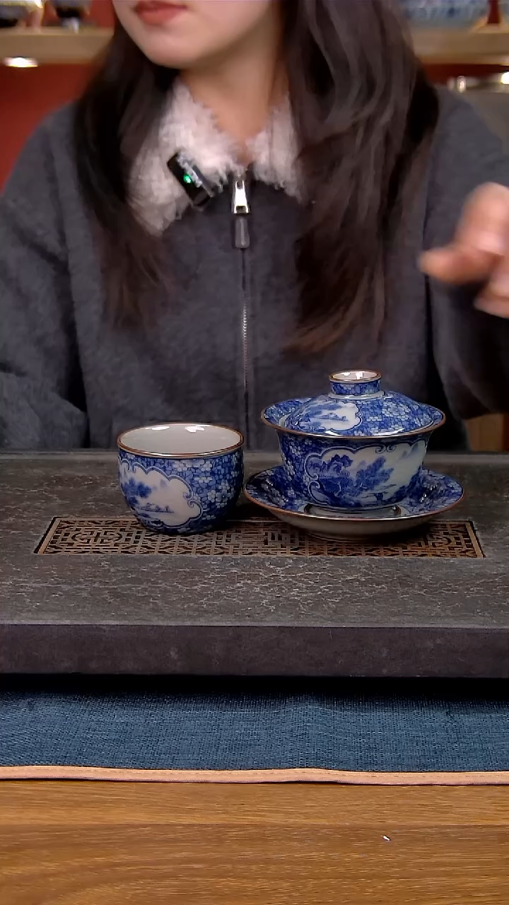 简装家用款2件套 老陶泥开片纹陶瓷茶具