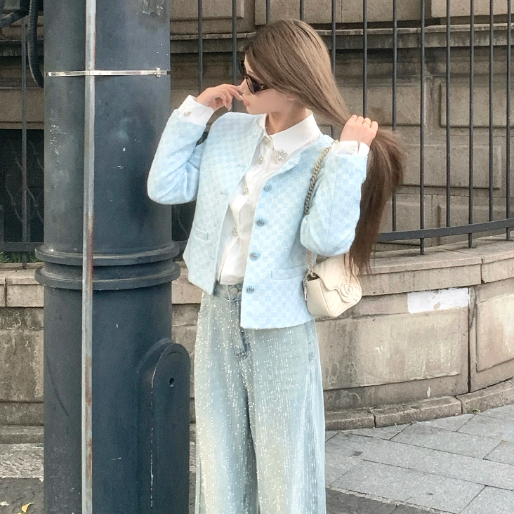 未使用 GUCCI/古驰 满印外套 蓝白/40