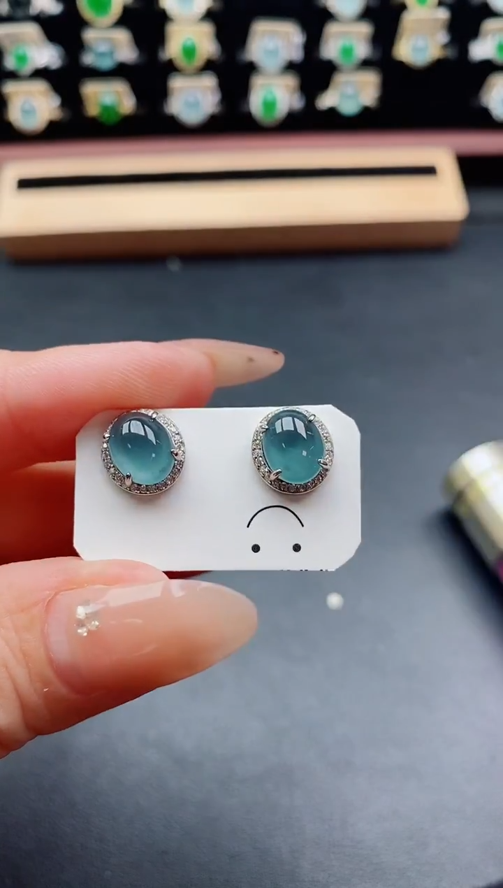 银S925镶嵌戒指翡翠1