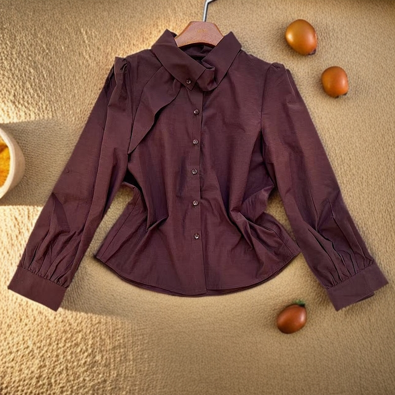 【锦衣服饰】JFLS 5029韩系学院风系带衬衫