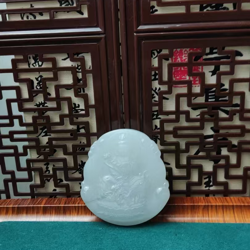 和田玉文殊菩萨吊坠（兔）0579