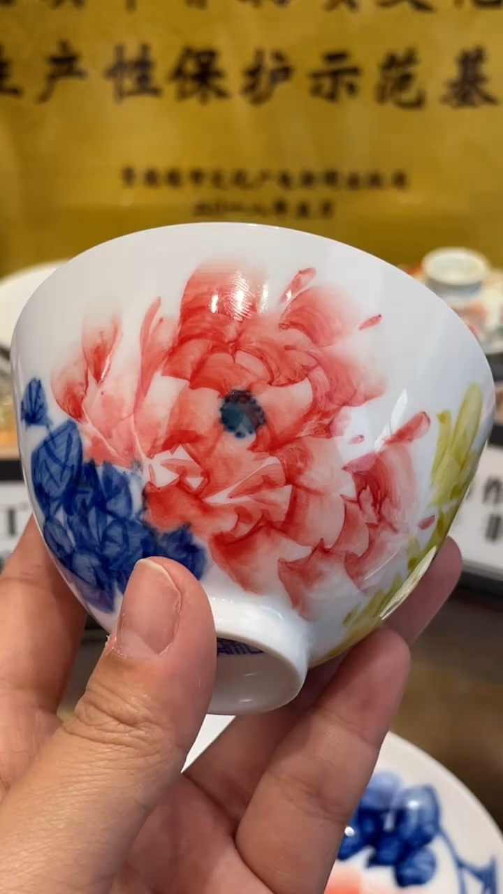 杯子瓷景德镇手工手绘陶瓷
