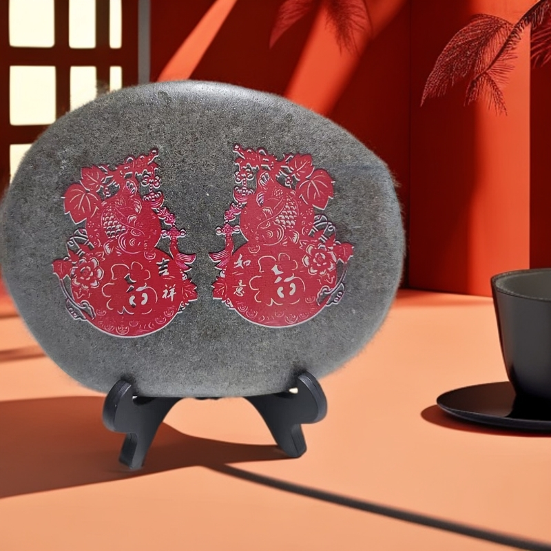 福字福禄葫芦吉祥如意平安石摆件家中寓意家人平安幸福