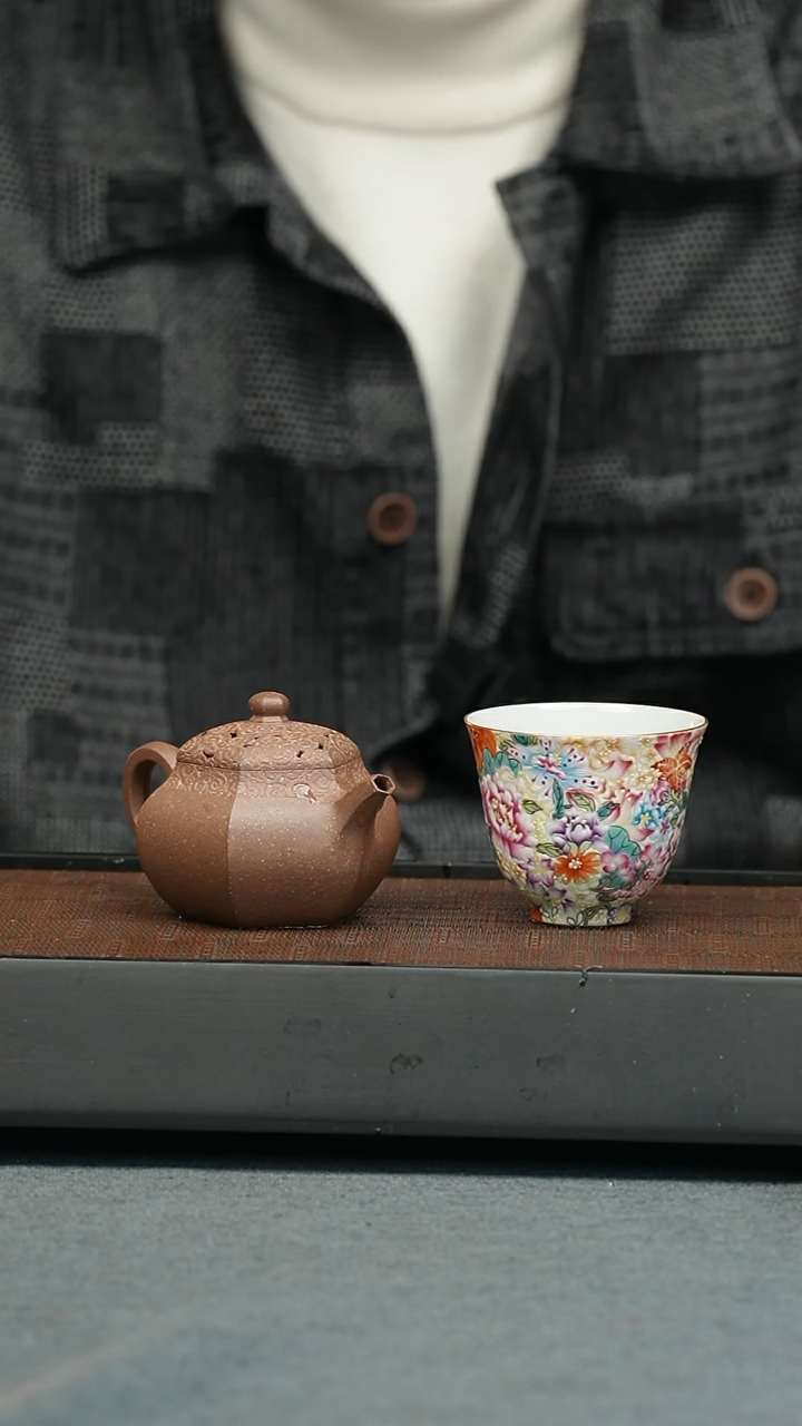 【闪购商品】紫砂茶壶五堂 万松园小壶+万花杯