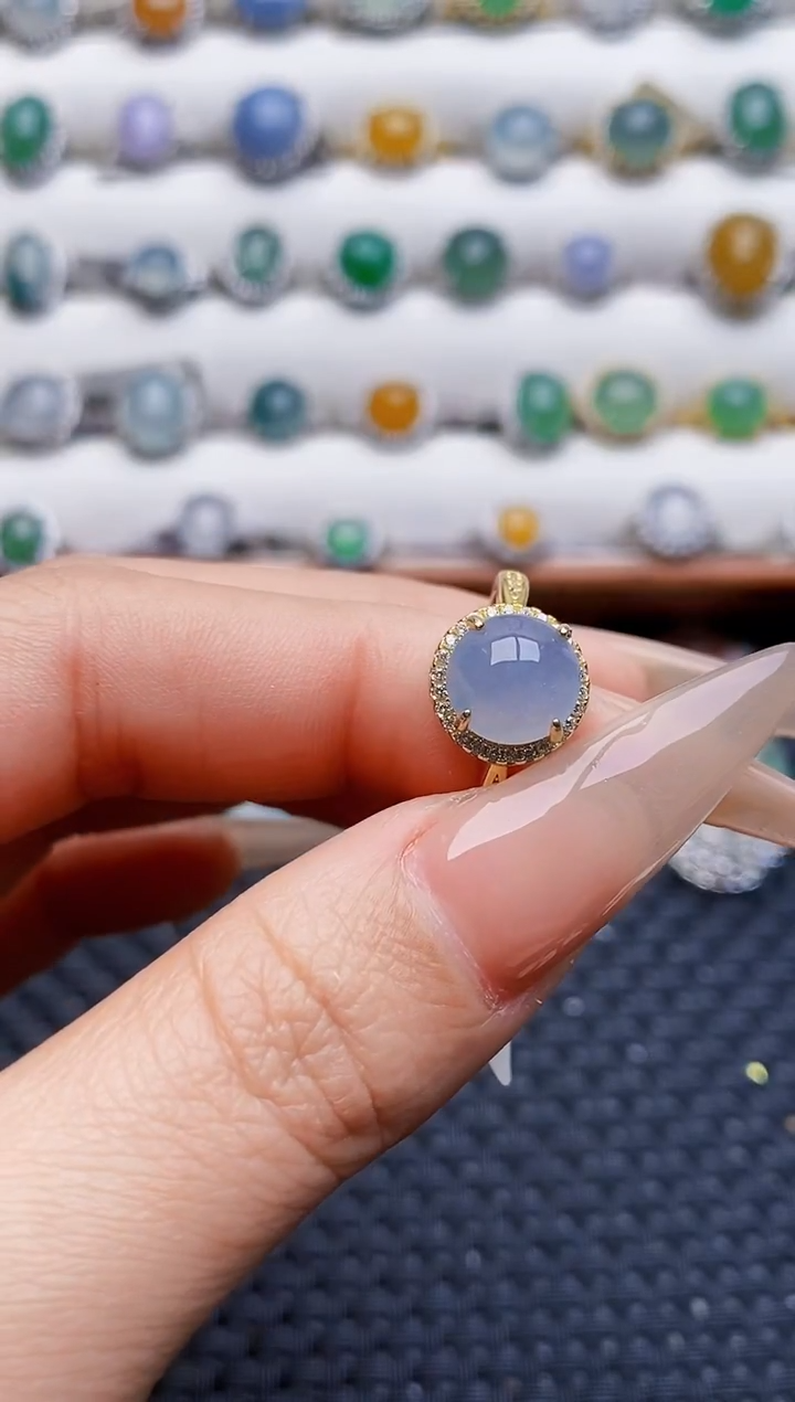 银S925镶嵌戒指翡翠2216