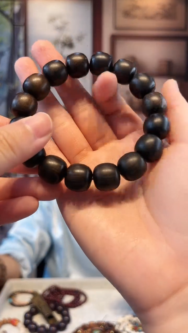 非洲檀香无事牌帝王专属铜器小摆件 