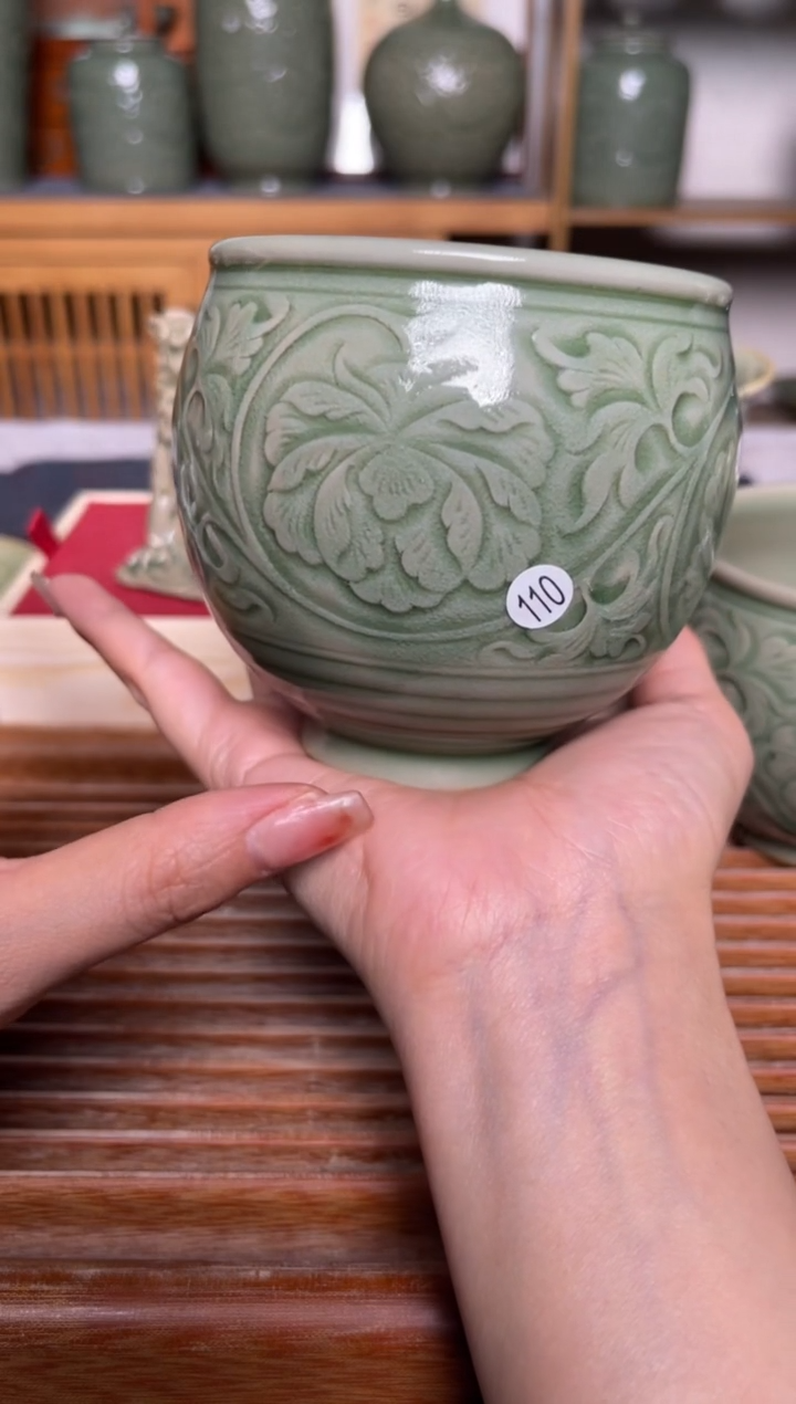 【闪购商品】其他110纯手工秘色大缸杯