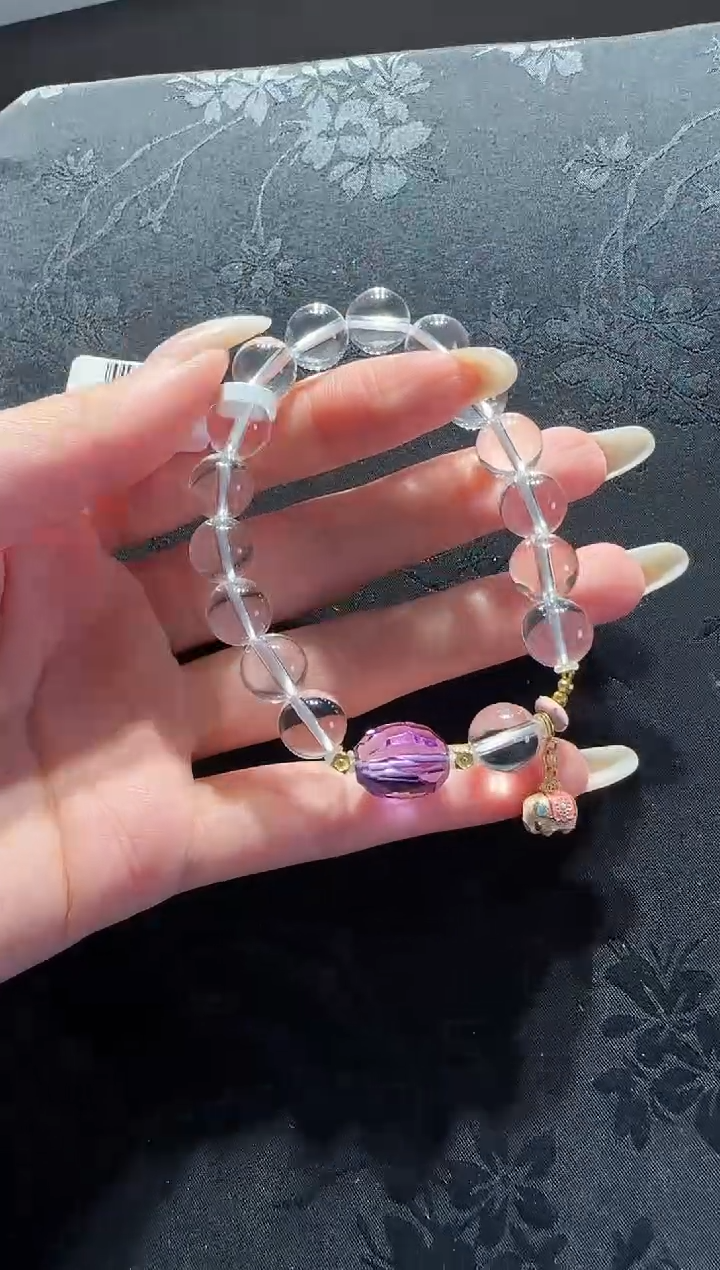 【闪购商品】水晶手串未镶嵌白水手串设计款