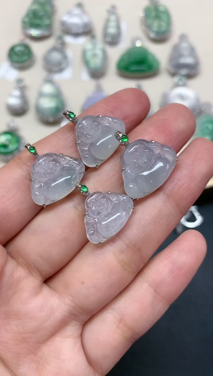 【闪购商品】翡翠吊坠(不含链)18K金镶嵌A82|980