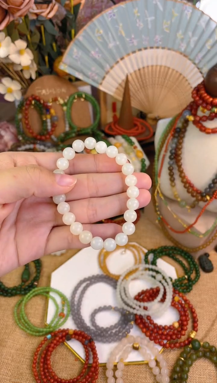 【闪购商品】和田玉手串未镶嵌白玉